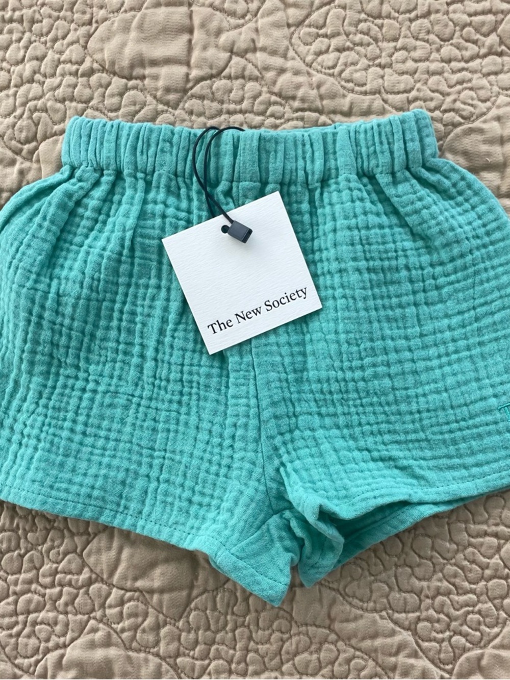 The New Society Spyros Baby Shorts in Jade size 6M